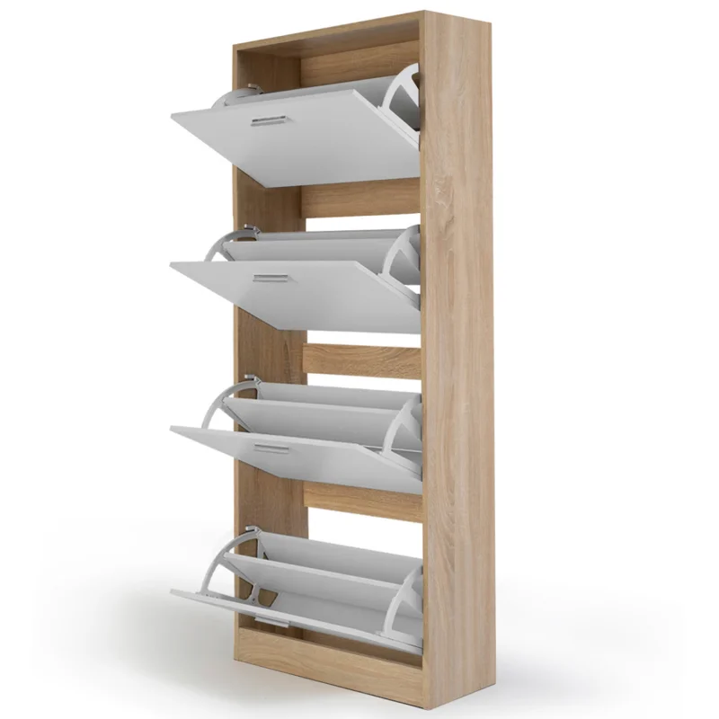 

Modern Wooden Shoe Rack Cabinet For Home Living Room Practical Storage Solution For Shoes