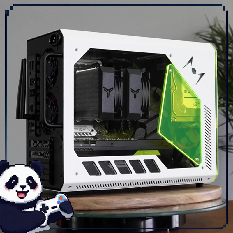 

Портативный сверхсильный корпус для настольного компьютера Matx/Itx с рассеиванием тепла поддерживает конфигурации с водяным охлаждением 240/280 опционально