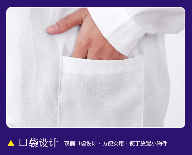 Anti Static Lab Coat Women Men Lab Coat Food Factory Pure Cotton Uniforms Long Sleeve Electrical Robes Doctors Work Coveralls