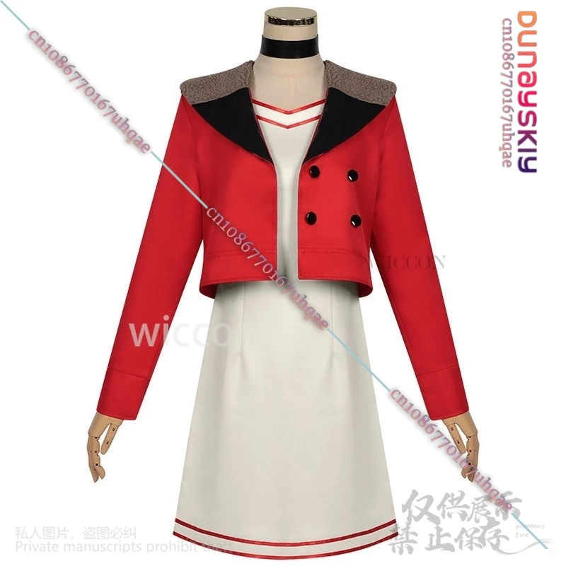 Anime DAN DA DAN Cosplay Ayase Momo Costume Winter Coat Dress Lolita Wigs For Halloween Christmas Girls Woman Cos Customized