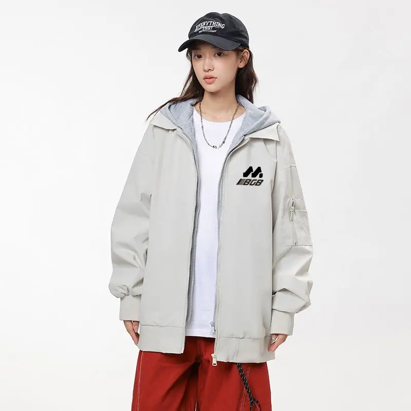 

Baseball Jackets Black Womens All-Match Versatile Personalized Designed Decorated Unisex Inside Detachable Multi-Functional Chic