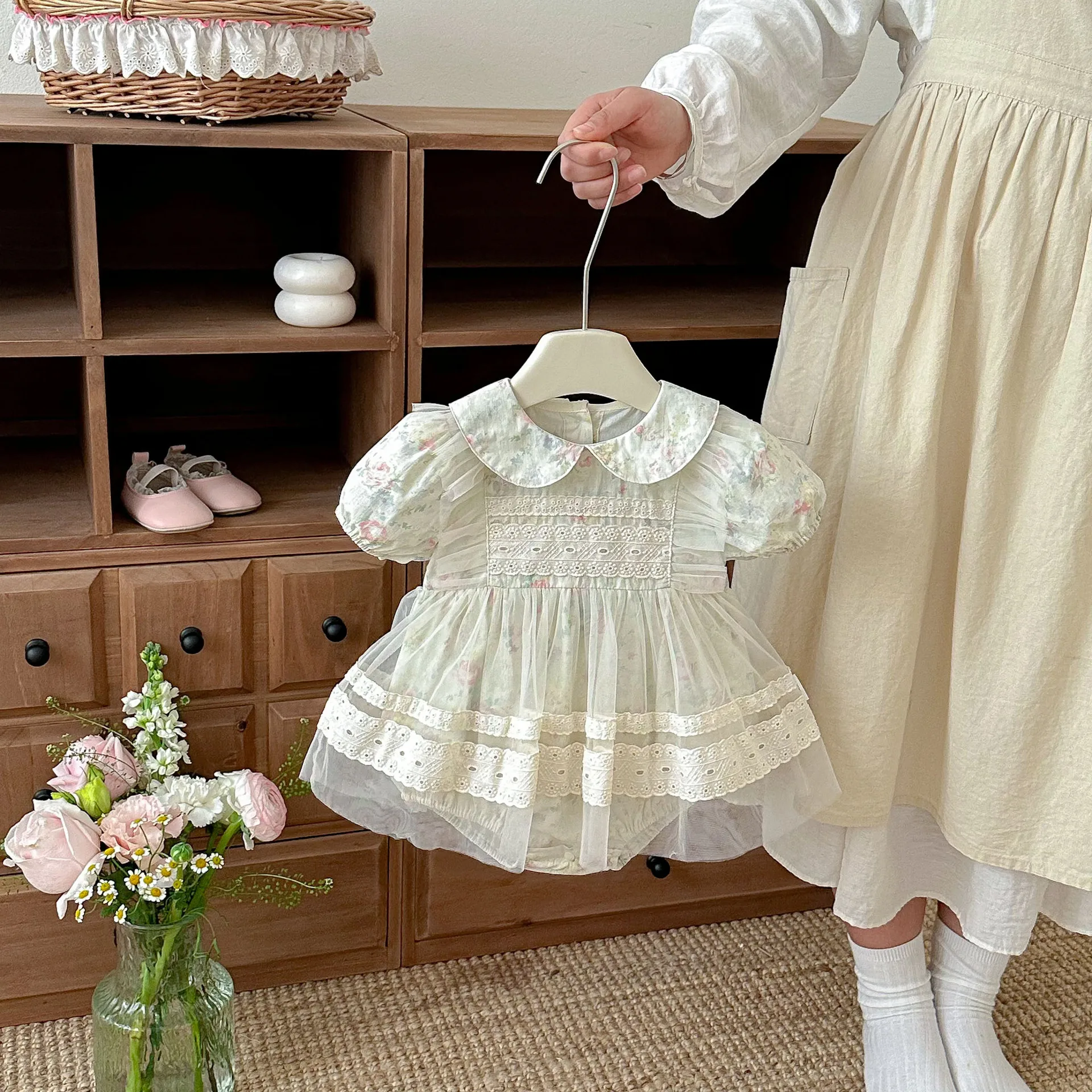 

Baby Girl Clothes 2026 Summer New Baby Romper Princess Dress 0-24M Infant Toddler Floral Bodysuit One Piece Skirt Newborn Outfit