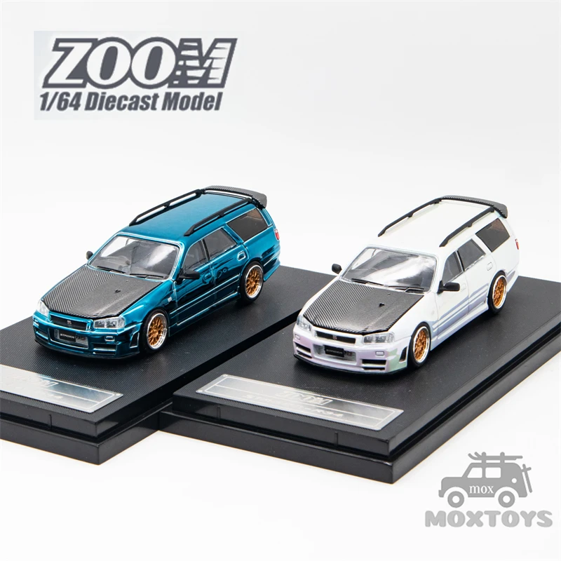 ZOOM 1:64 R34 Stagea WC34 260RS Diecast Model Car