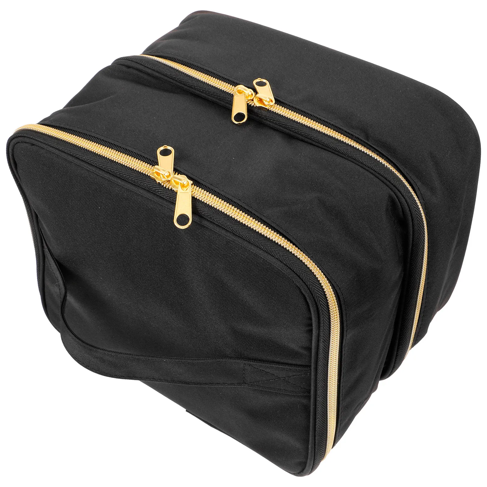 

Double-Layer Portable Nail Polish Bag Organizer Case for Up to 20 Bottles Moisture-Proof Sturdy Nylon Sponge Metal Storage Pouch