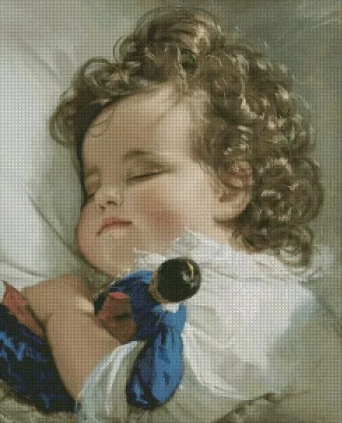 

Милый детский набор для шитья «Спящий ребенок» 18CT 16CT 14CT без печати наборы для вышивки крестом искусство вышивки DIY рукоделие ручной работы домашний декор