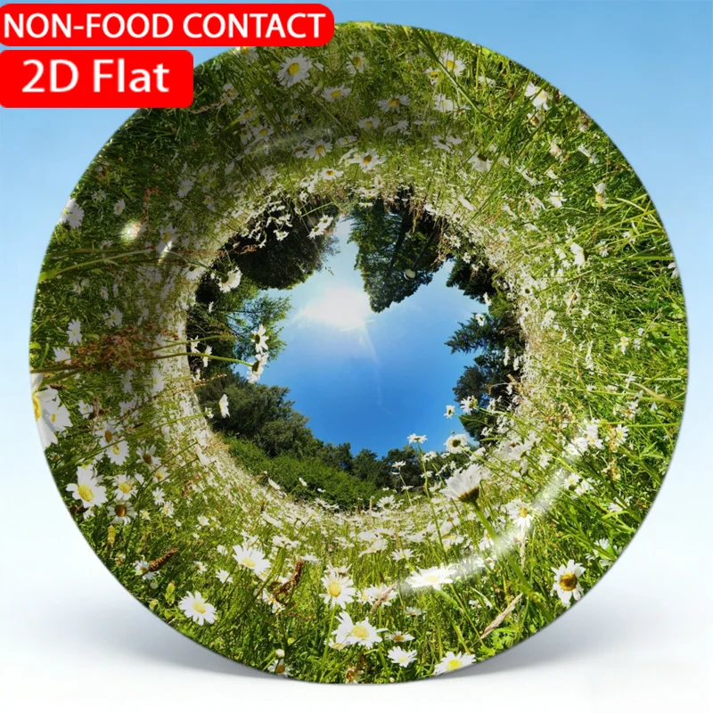 1pc Heartfelt Meadow White Decorative Plate-non-food Contact Hangable & Freestanding Ideal for Home, Study, Living Room and