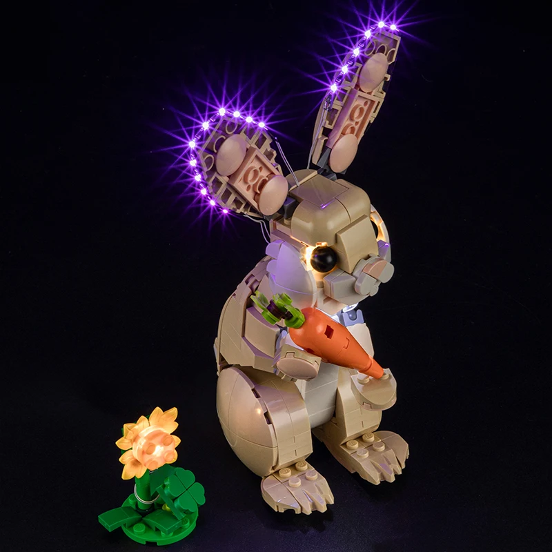 Zestaw oświetlenia LED DIY do LEGO 31162 Cute Bunny (tylko oświetlenie LED, bez modelu klocków)