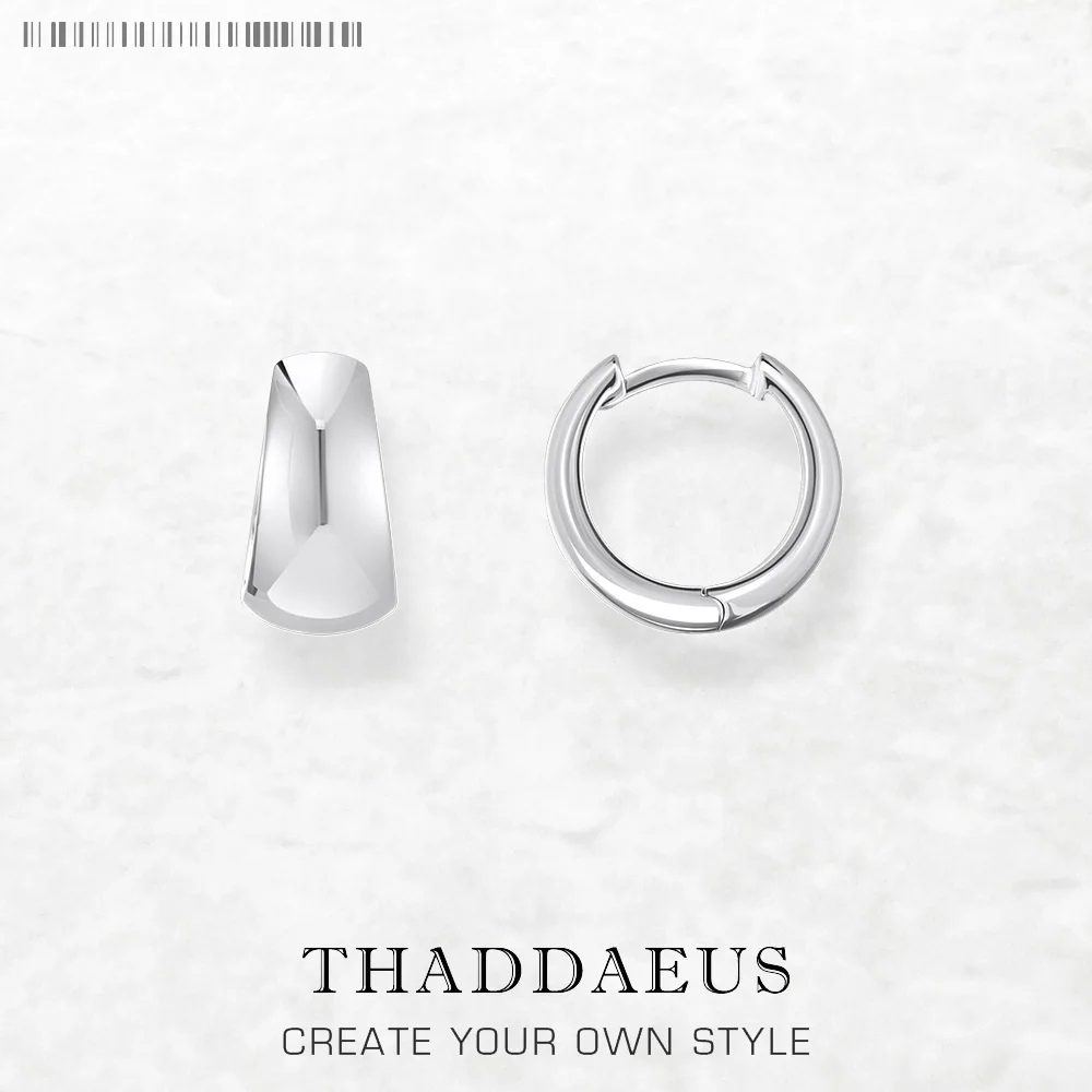 

Hoop Earring Elegant Chunky Design Europe Fine Jewerly For Women Men Vintage Gift In Real 925 Sterling Silver