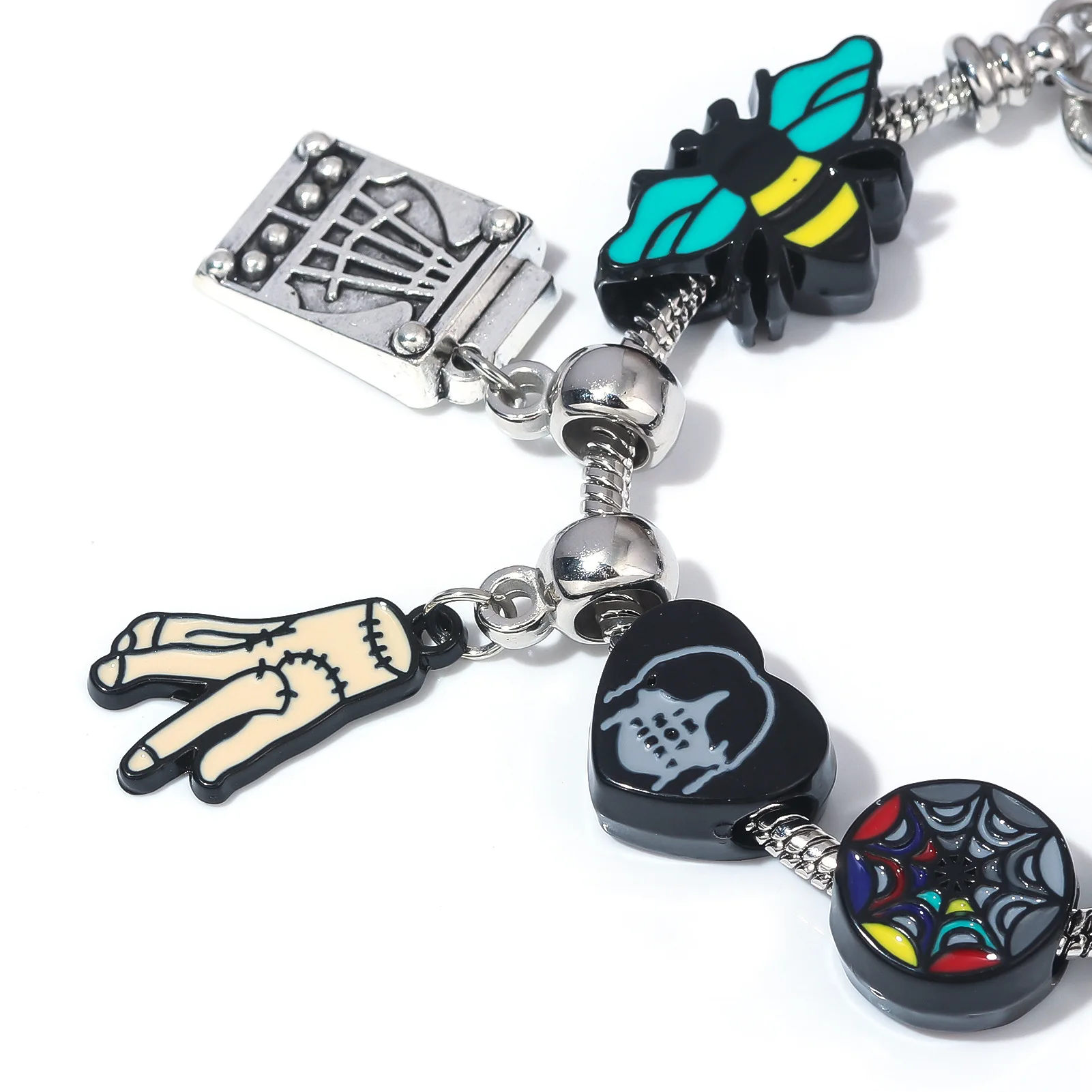 2026 فيديو جديد الطرفية مطرز سوار ذاتي الصنع قلادة للجنسين الكرتون سبيكة اكسسوارات سبليت أجزاء بنين بنات الطلاب مجوهرات