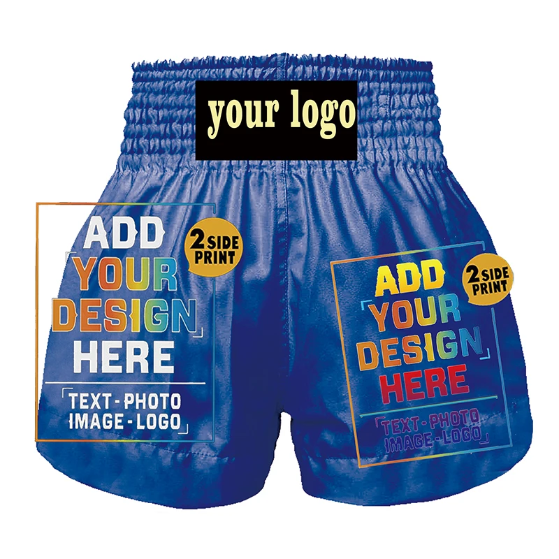 Custom MMA Muay Thai shorts, bring your design or brand logo Taekwondo pants adult children sanda boxing pants for men and women