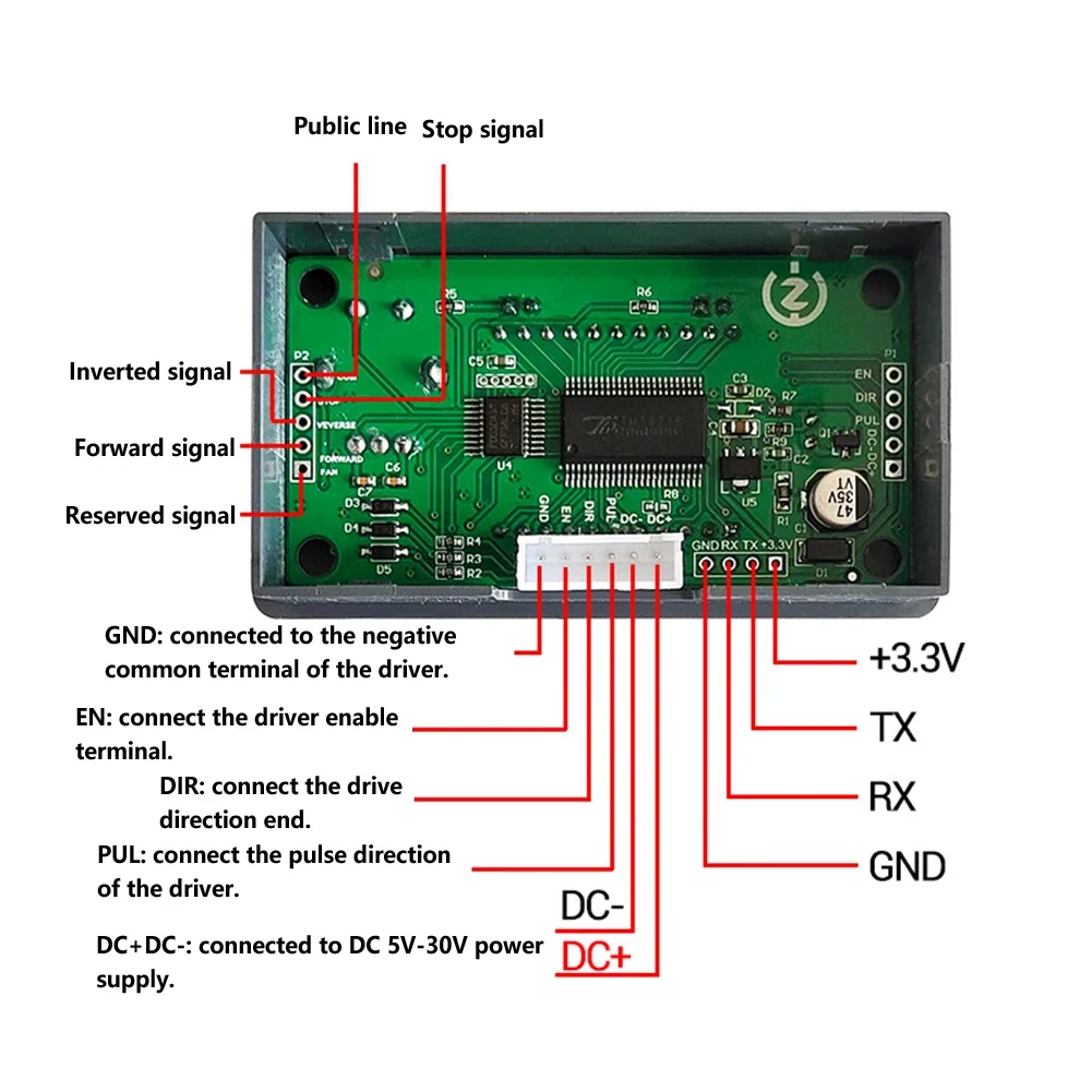 1PC ZK-SMC01 Stepper Motor Controller DC 5-30V Adjustable Angle Speed Direction Delay Control Module Stepper Motor Controller