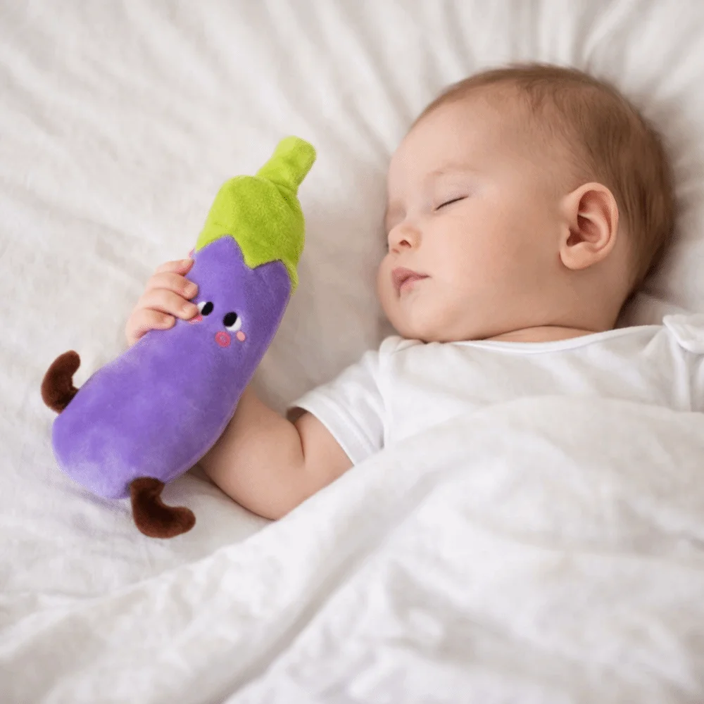 Cute Baby Hand-held Toy Anti-Startle Stuffed Plush Sleep Soothing Doll Skin-friendly Vibrant Color Cartoon Plush Fruit Doll