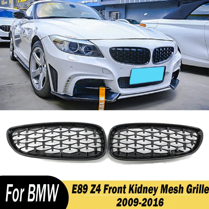 

For BMW E89 Z4 2009-2016 2Pcs Diamond Meteor Style Car Front Kidney Mesh Grille Car Accessories