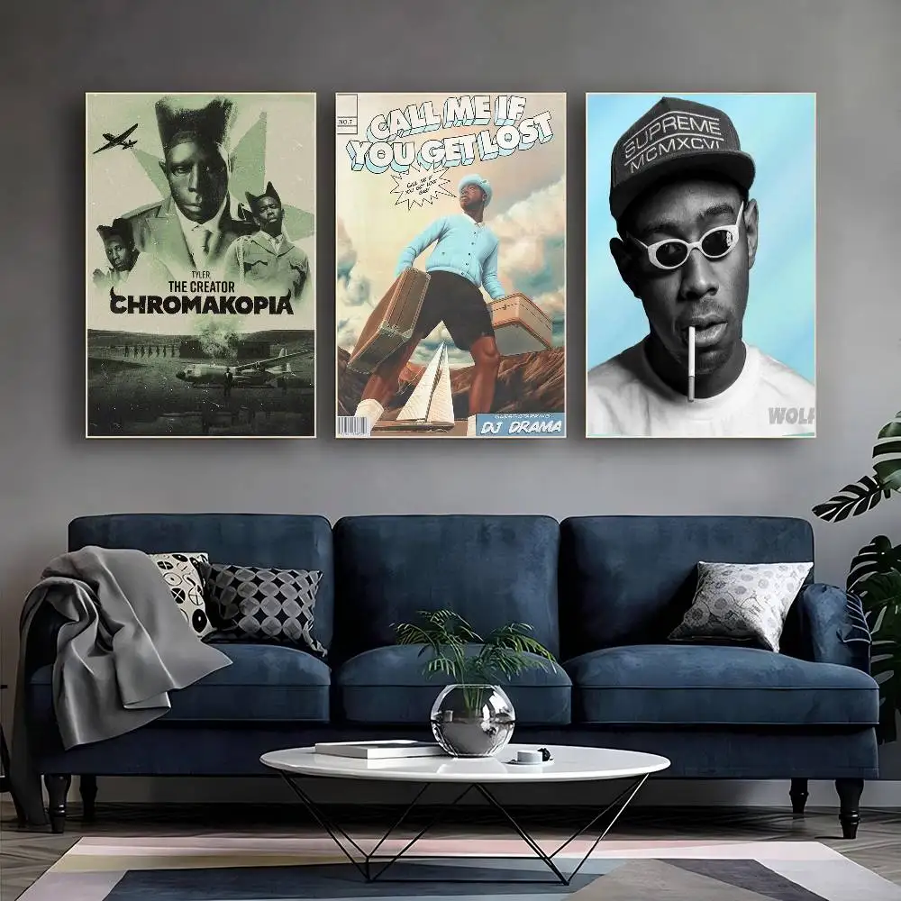 تايلر الخالق C-Chromakopia المشارك يطبع الجدار ملصق اللوحة غرفة نوم غرفة المعيشة الديكور مكتب المنزل ذاتية اللصق