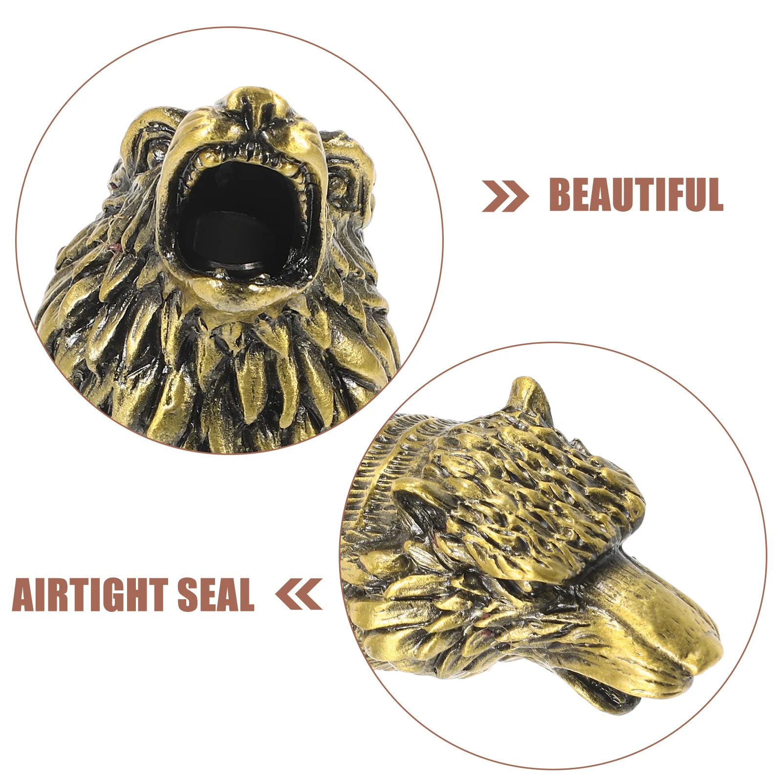 

Wolf Head Wine Pourer Animal Shape Vintage Style Airtight Wine Freshness Smooth Flavor Spout Pour Spouts