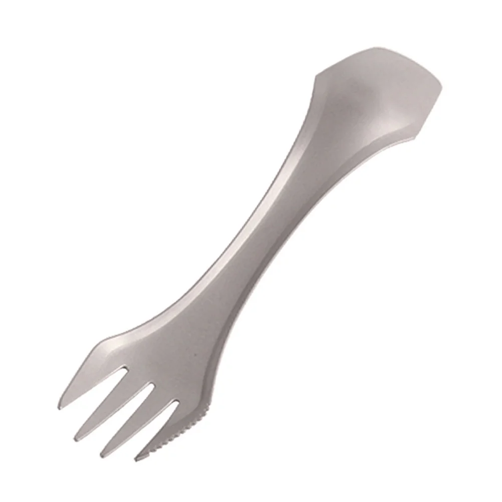 

Spoon BBQ Tableware Flatware 3 in 1 Spork Outdoor Utensil Silver Fork Camping Travel