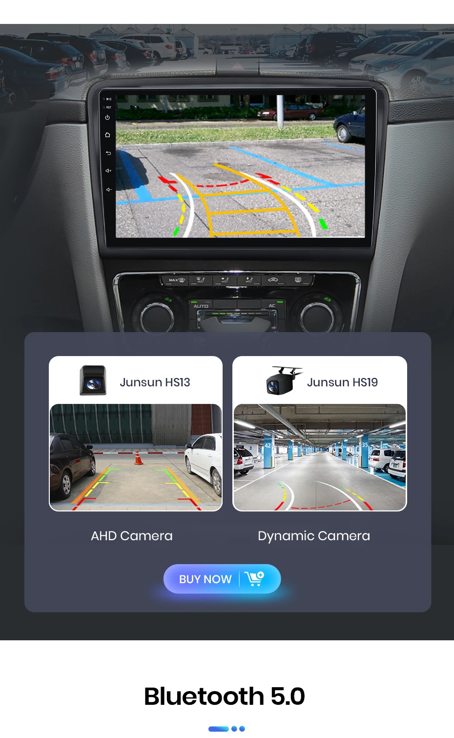 Junsun Autoradio für Skoda Superb 2 2008-2015 mit CarPlay, Android Auto, FM, RDS, DSP, BT, GPS-Navigation, Lenkradfernbedienung, HD IPS Touchscreen, Plug & Play Multimedia-Player, Freisprechfunktion, Original-Autostil-Haupteinheit – Detail 14