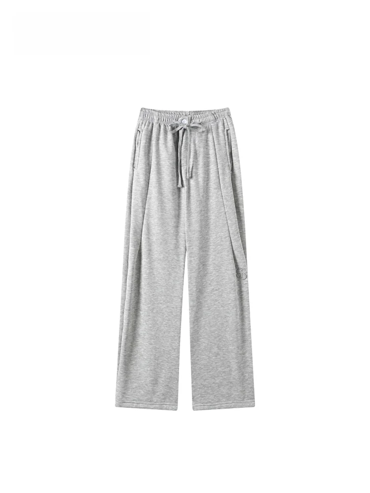 

CaraCLUB plus Size Fce Lined High Waist Women's Sweatpants Sli Early Spring New Arrival Warm Straight Leg Trousers