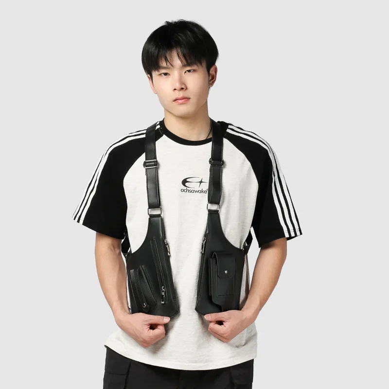 

Мужская винтажная сумка-кроссбоди из искусственной кожи, многофункциональная женская сумка через плечо в стиле блейзера для активного отдыха