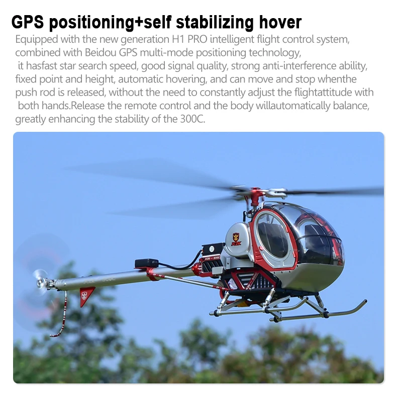 JCZK 300C PRO 470L DFC 6CH Schweizer Scale RC Hubschrauber RTF One-Key Return H1 Pro GPS Hover mit AT9S PRO Sender