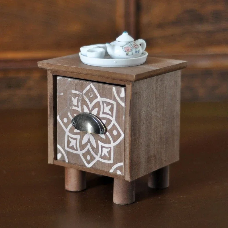 Creative Coffee Table Photography Props Newborn Mini Table with Tea Thing Practical Infant Photography Accessories Themed Shoots