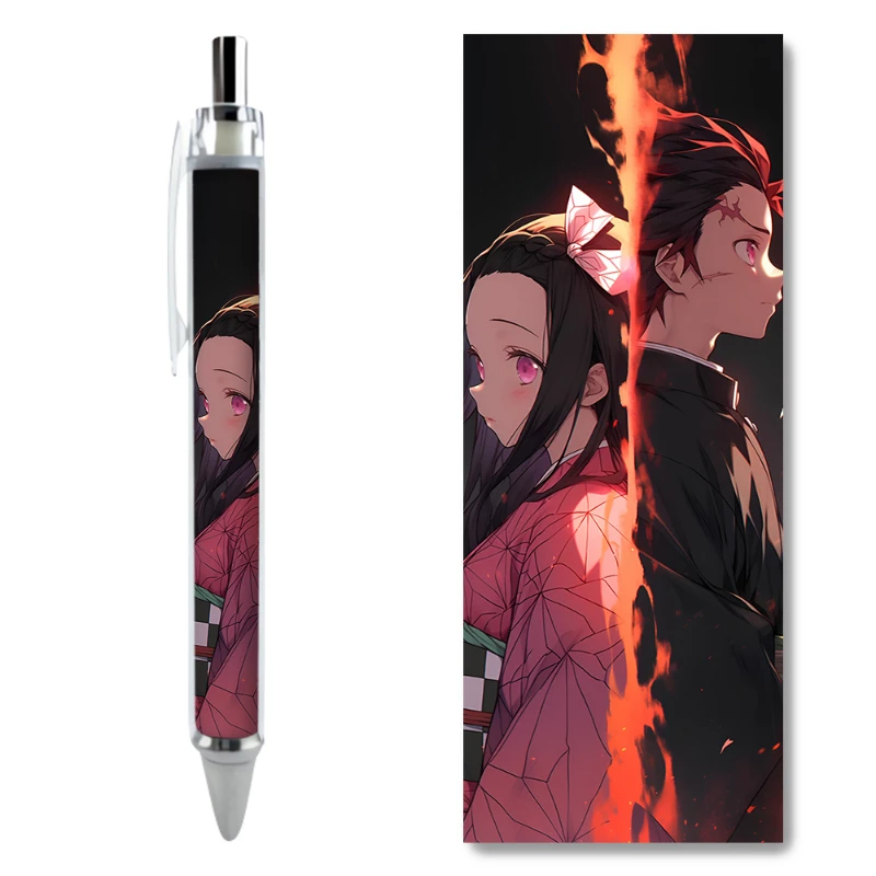 2/4PCSKamado Kamado Tanjirou Kamado Nezuko Anime Durable Gel Pen Cool Stationery Art School Writing Supplies Hobby Collectibles