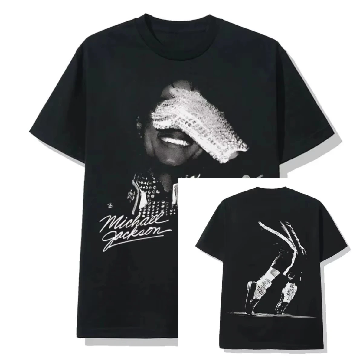 Michael Jackson Billie Jean Signature T-Shirt Baumwolle Grafik-Shirt Herren Damen Sommer Streetwear – Detail 7