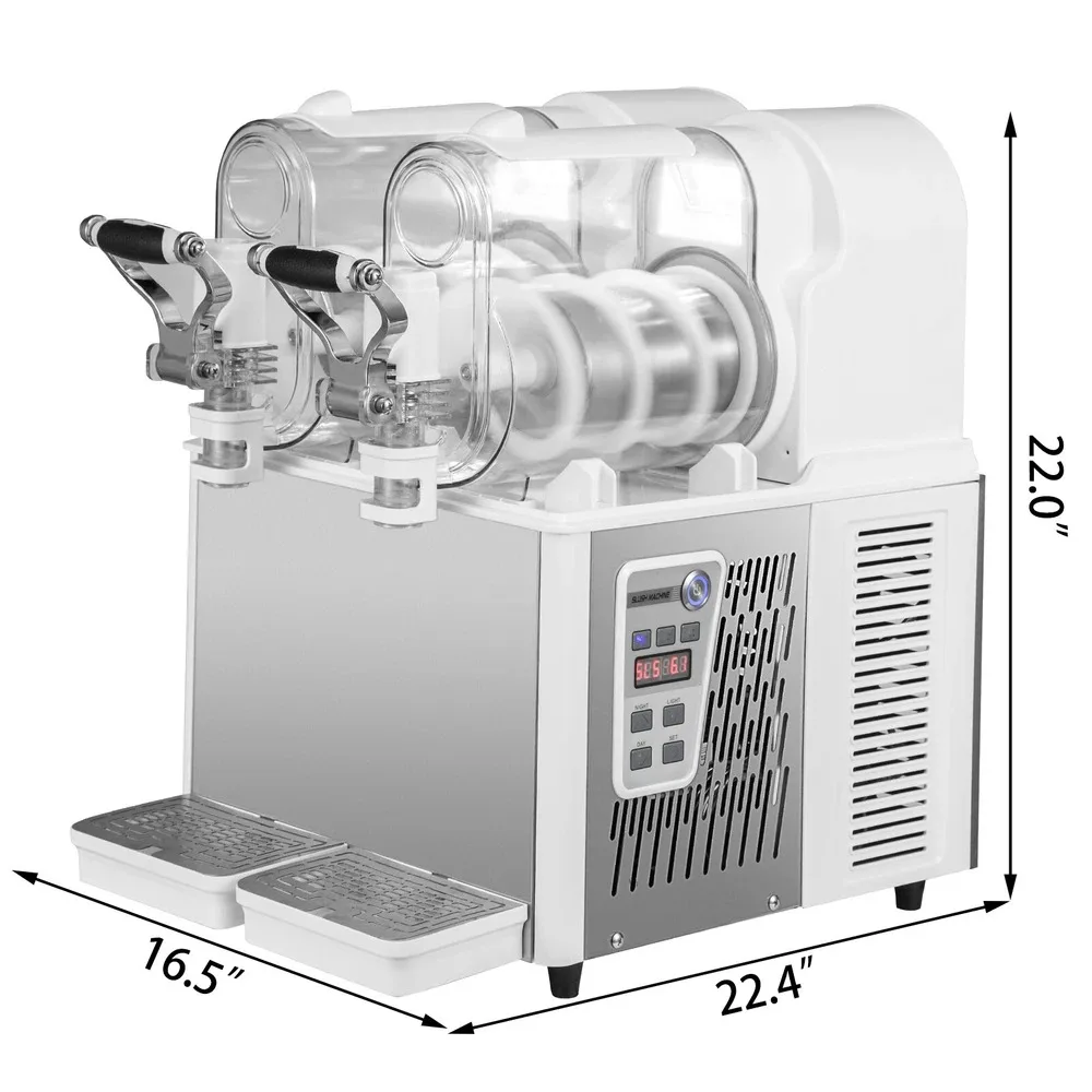

Commercial Slushy Machine 3L x 2 Frozen Double Ice Slush Smoothie Maker Acces