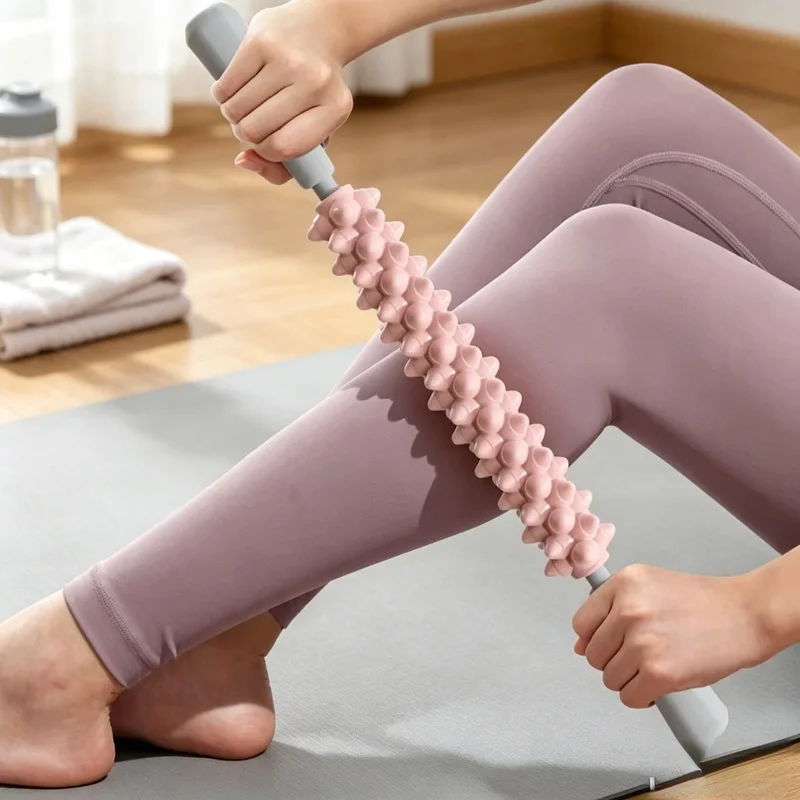 Yoga Deep Tissue Massage Roller Stick, Fitness Muscle Relaxation Tool for Calves, Thighs, Quadriceps, Arms & Forearms Daily Work
