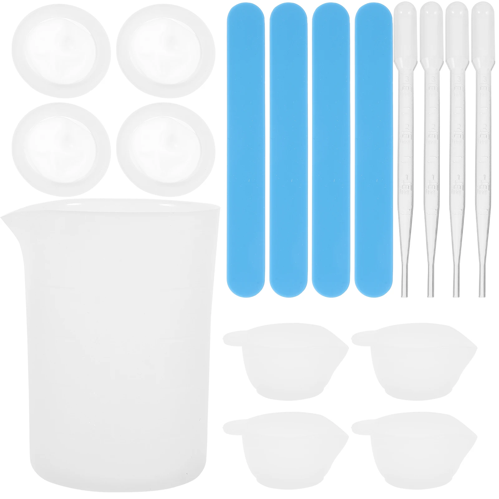 

1 set Glue Mixing Tool Kit Crystal Epoxy Resin Measuring Cups Stirring Spoons DIY Craft Mold Making Special Gift for Family