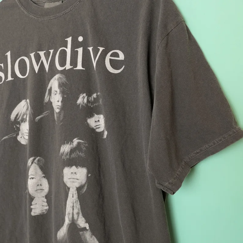 Slowdive Shoegaze Band Tee Ultra Faded Tour Ambient Noise Post Punk Alternative Grunge Band Shirt Souvlaki Album Cover Single Sh