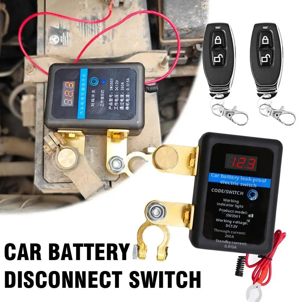 

Car Battery Disconnect Switch Automatic Power Shut Off Switch Car Remote Battery Cut Off Switch For Car Truck SUV Accessori T3R3