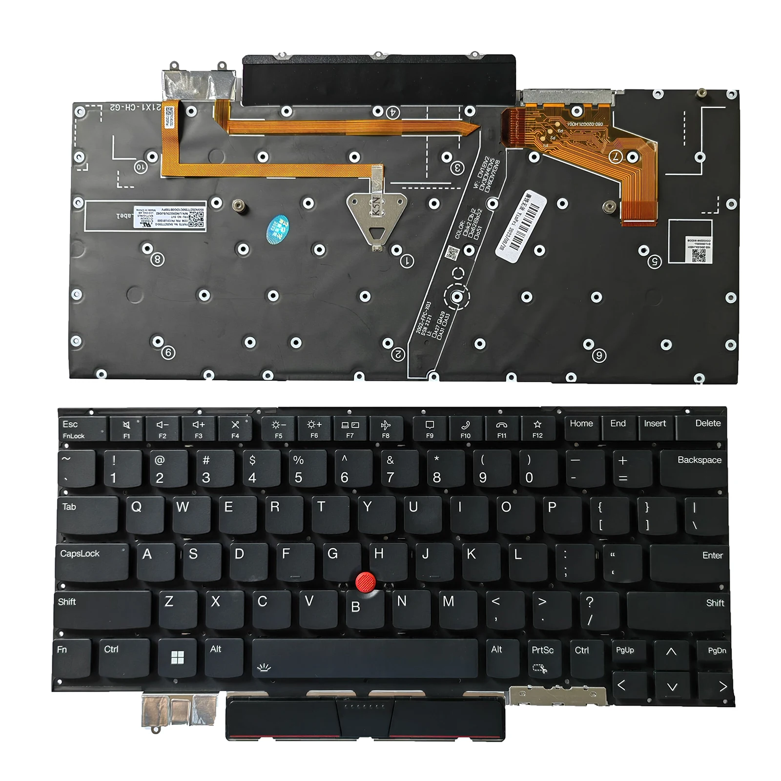 

Laptop Replacement US Layout Keyboard For Lenovo ThinkPad X1 Carbon 10th Gen 2022 Type 21CB 21CC