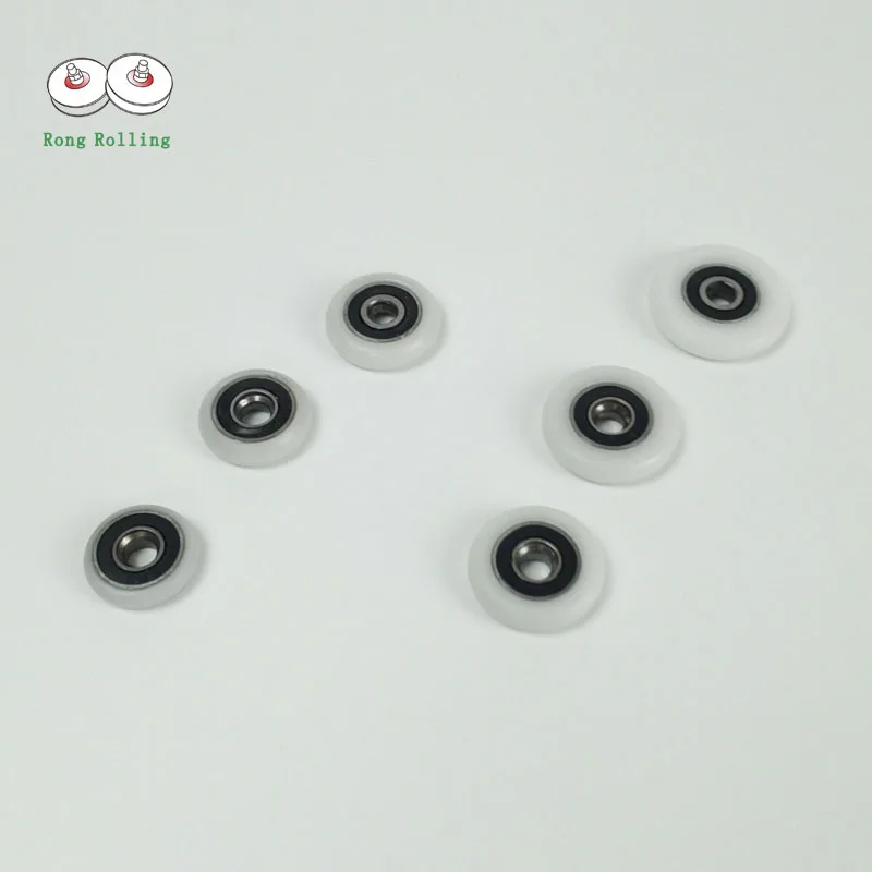 ประตูห้องน้ํา runner เลื่อนประตูห้องอาบน้ําลูกกลิ้ง/ล้อ/runner เส้นผ่านศูนย์กลางภายนอก 19 มม./20 มม./22 มม./23 มม./25 มม./27 มม.แบริ่ง bore 5 มม.