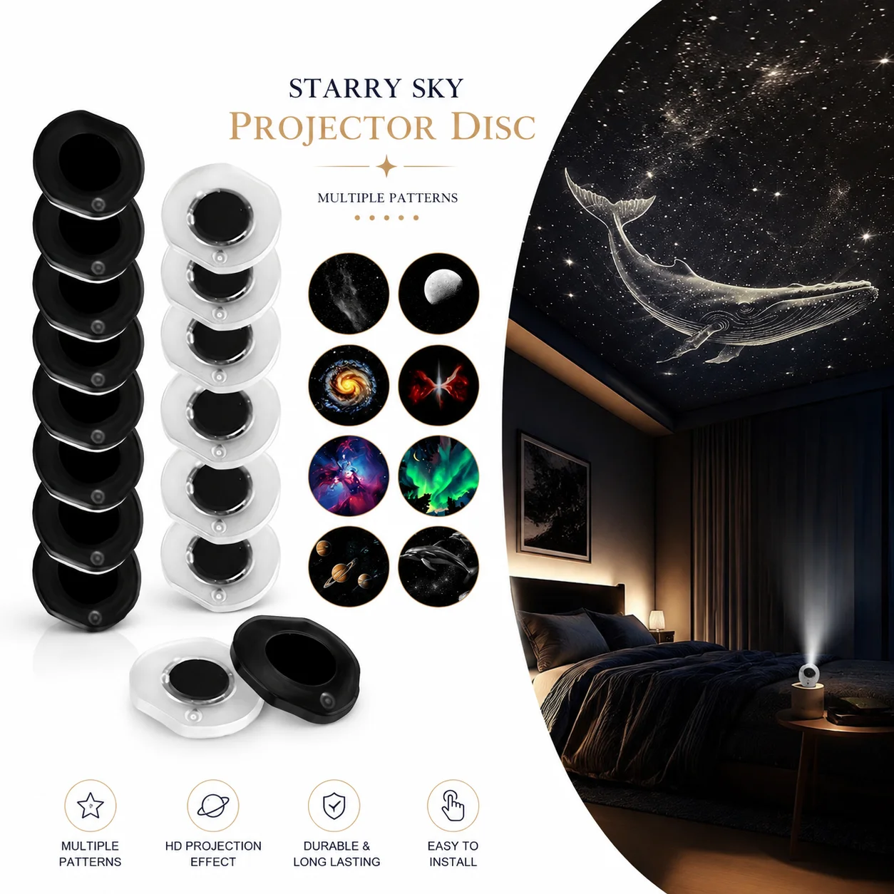 Galaxy Nebula Projector Film Sheets - Replacement Discs for Starry Sky Lamp Night Light Breastfeeding