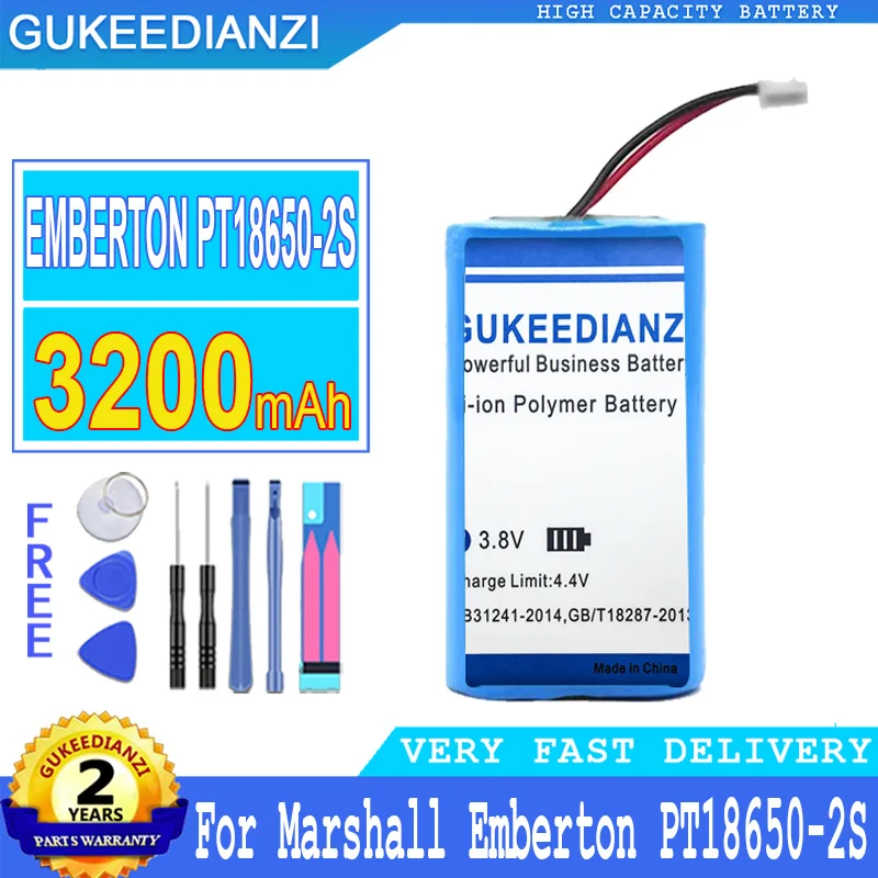 3100mah/4100mah gukeedianzi Batterie für Marshall Ember ton PT18650-2S c406a2 c406a3 Big Power Bateria