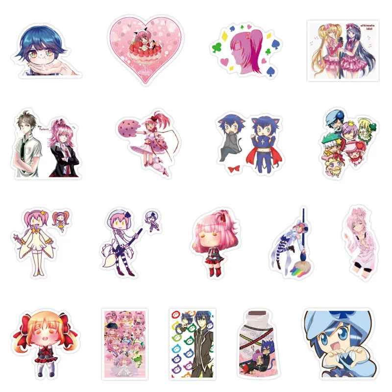 50pcs Cartoon Shugo Chara Girl Stickers for Scrapbook Foam Kawaii Diary Girl Notebook Decor Card Captor Sakura Sticker Toys