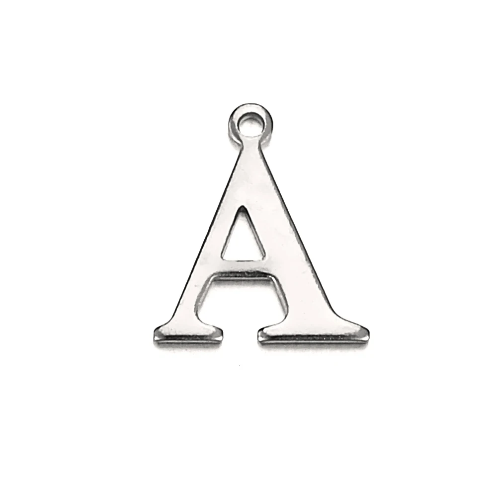 20 stks Rvs Letter Charm Initial Charms Enkele Alfabet Kralen Hangers voor Ketting Sieraden Maken DIY Groothandel - afbeelding 1