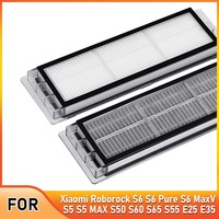 HEPA Filter Part for Xiaomi Roborock S6 S6 Pure S6 MaxV S5 S5 MAX S50 S60 S65 S55 E25 E35 Vacuum Cleaner Filter Replacement