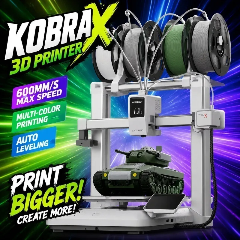 Multicolor 3D Printer Faster & Easy One-Click Printing High Speed 3D Printers for Beginners & Kids