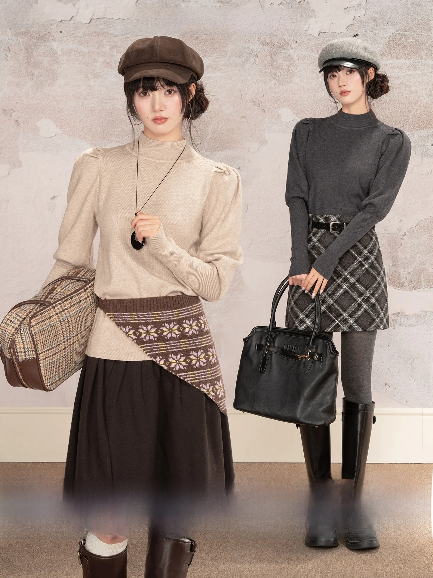 

Женский вязаный базовый топ Loveheynew с рукавами «летучая мышь» и высоким воротником, облегающий, зимний, цвет абрикосовый