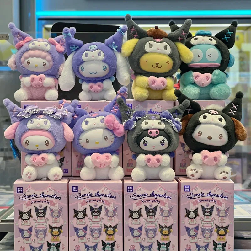 

Подлинная глухая коробка Sanrio Kuromi для дня рождения, виниловая плюшевая серия, загадочная коробка Kawaii, модная коллекция игрушек, Рождественский подарок