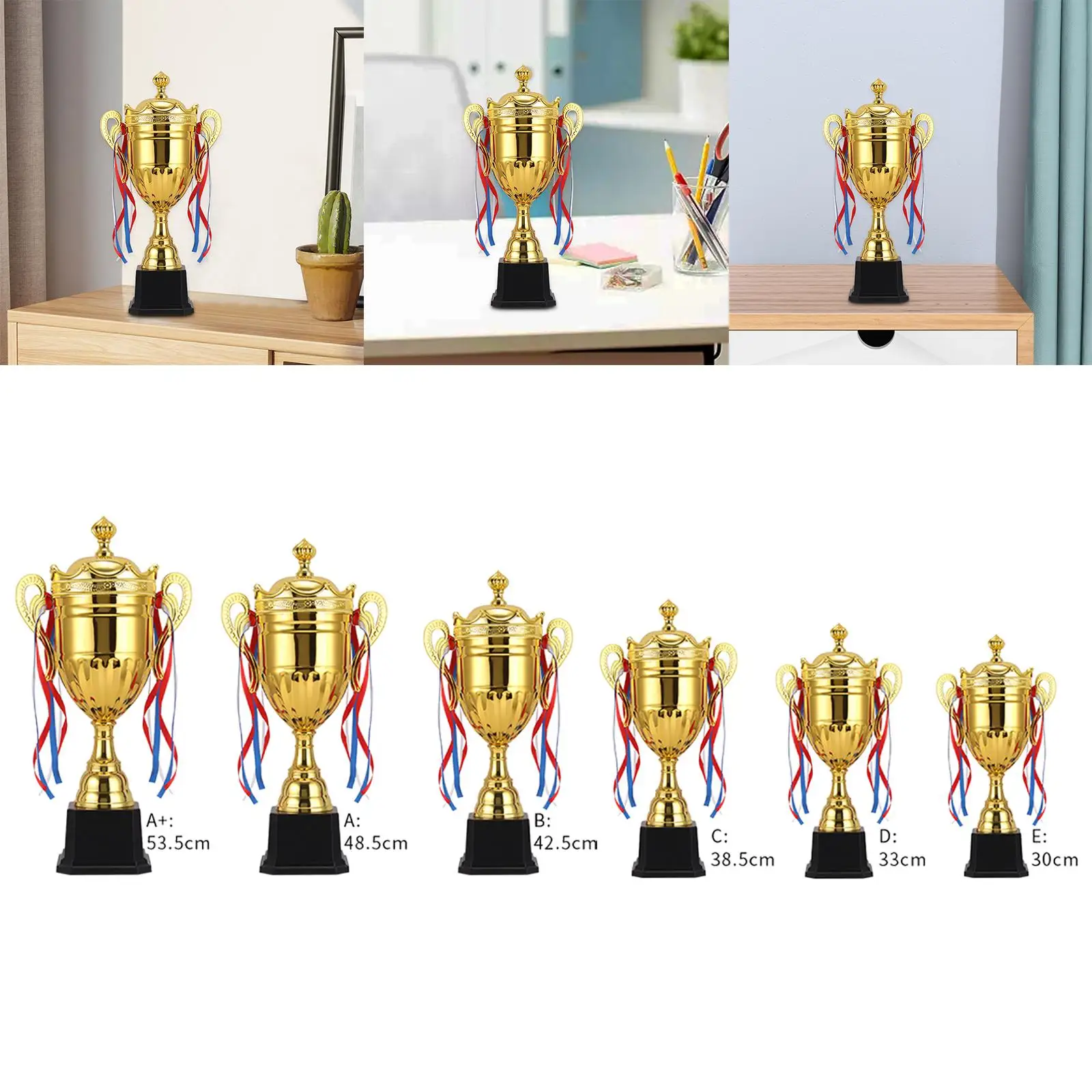 Trophy Cup for Kids Adults with Ribbon Mini Soccer Trophy for Football Parties Appreciation Gift Award Ceremony