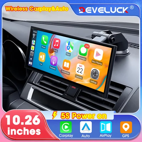 10.26" Universal Car Radio Multimedia Video Player Wireless Carplay Android Auto Rearview Camera for Benz Audi Toyota Fiat Ford