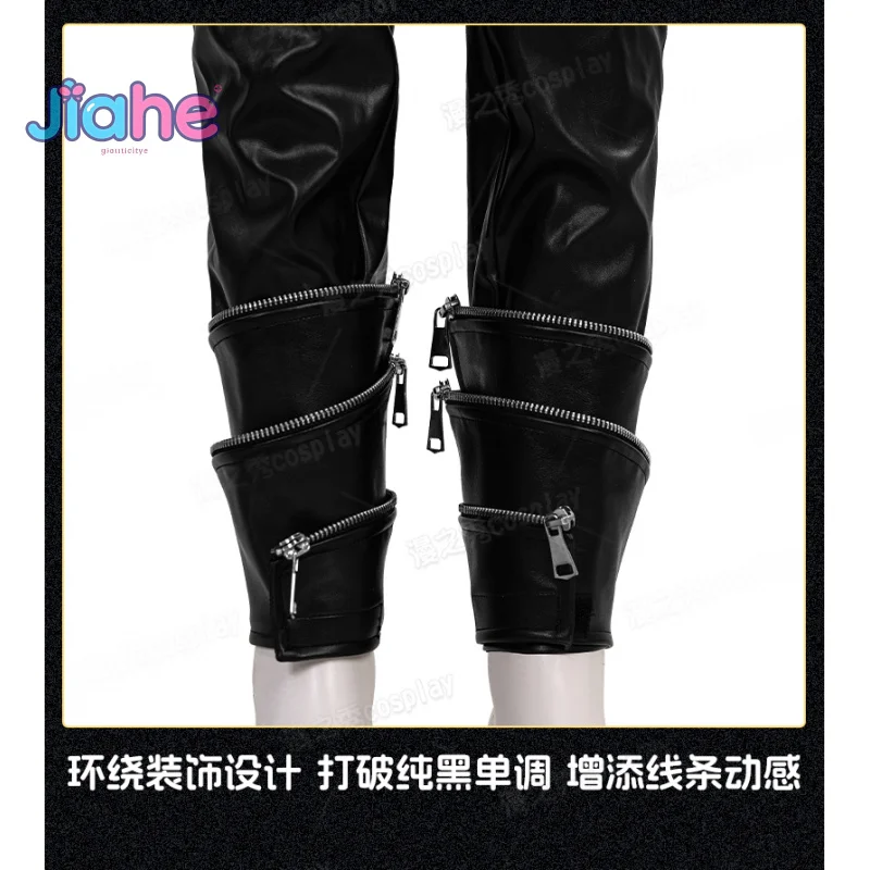 KPop Demon Hunters Rumi Mira Zoey Costume Cosplay Giacca in pelle pantaloni guanti cintura set di accessori Halloween nuova donna uniforme