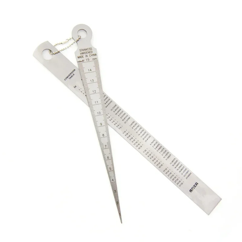 Tyture 1-15mm Wedge Feeler Gauge Clearance Ruler Probe Taper Gauge Gap Measurement Tools Steel Ruler Wedge Valve Thickness Gauge