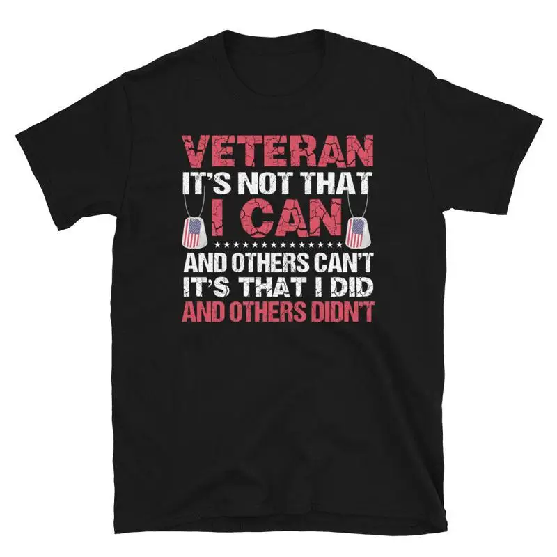 

Soldier Honor Duty America I CAN I DID Dog Tags T-Shirt