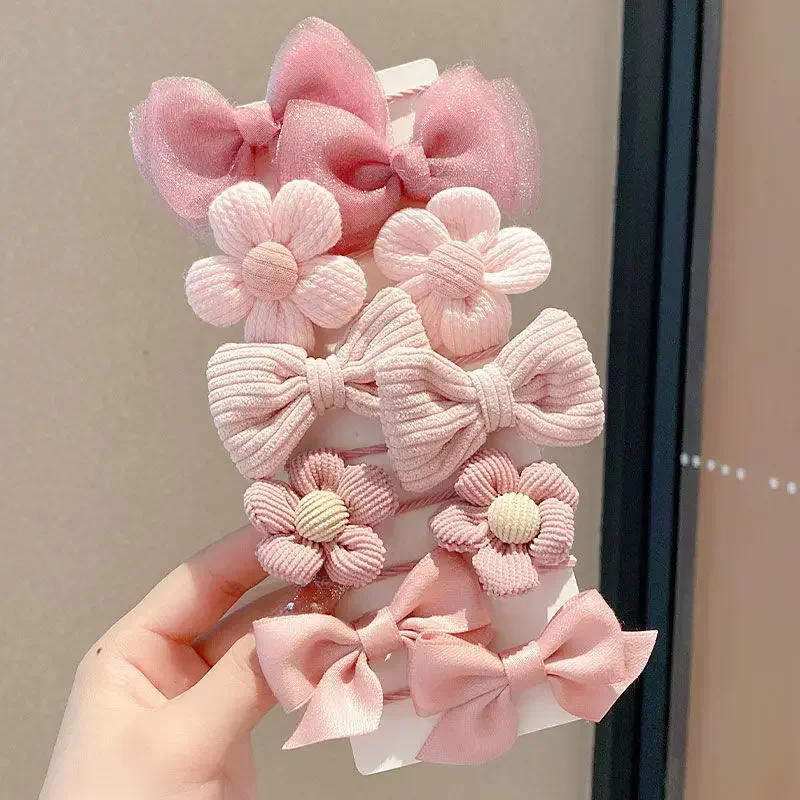 10 шт./компл., эластичные ленты для волос с большим бантом и цветком, милые резинки для волос для девочек, модные повязки на голову, аксессуары для волос, резинка для детей 10 шт./компл., эластичные ленты для волос с большим бантом и цветком, милые резинки для волос для девочек, модные повязки на голову, аксессуары для волос, резинка для детей
