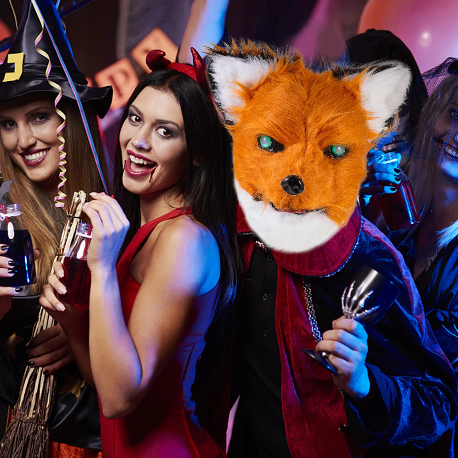 

Mouth-Opening Furry Cosplay Mask Realistic Jaw Movement For Adult Men Masquerade Party Costume Role Play Halloween Furry