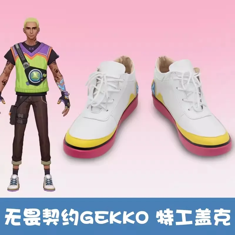 Anime Game VALORANT Gekko Cosplay Shoes Boots Men Women Role Play Halloween Carnival Party Outfit Prop